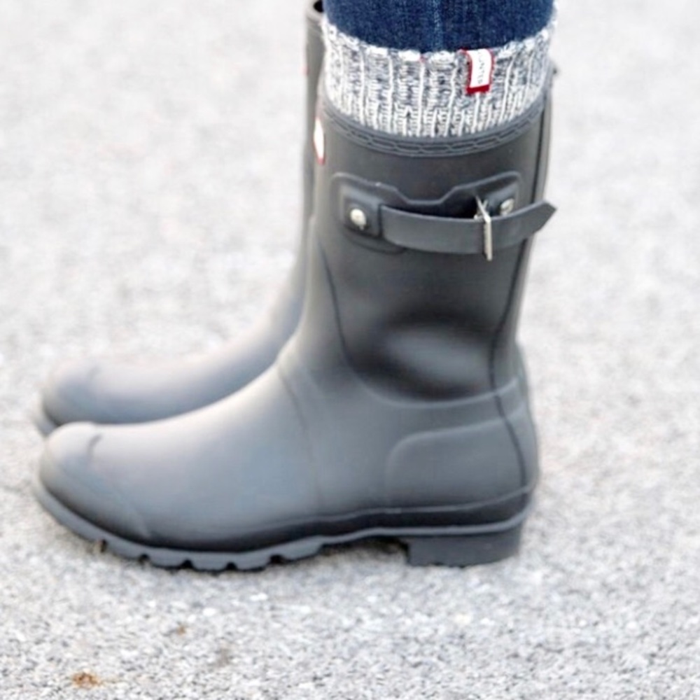 Hunter Rain Boots Grey